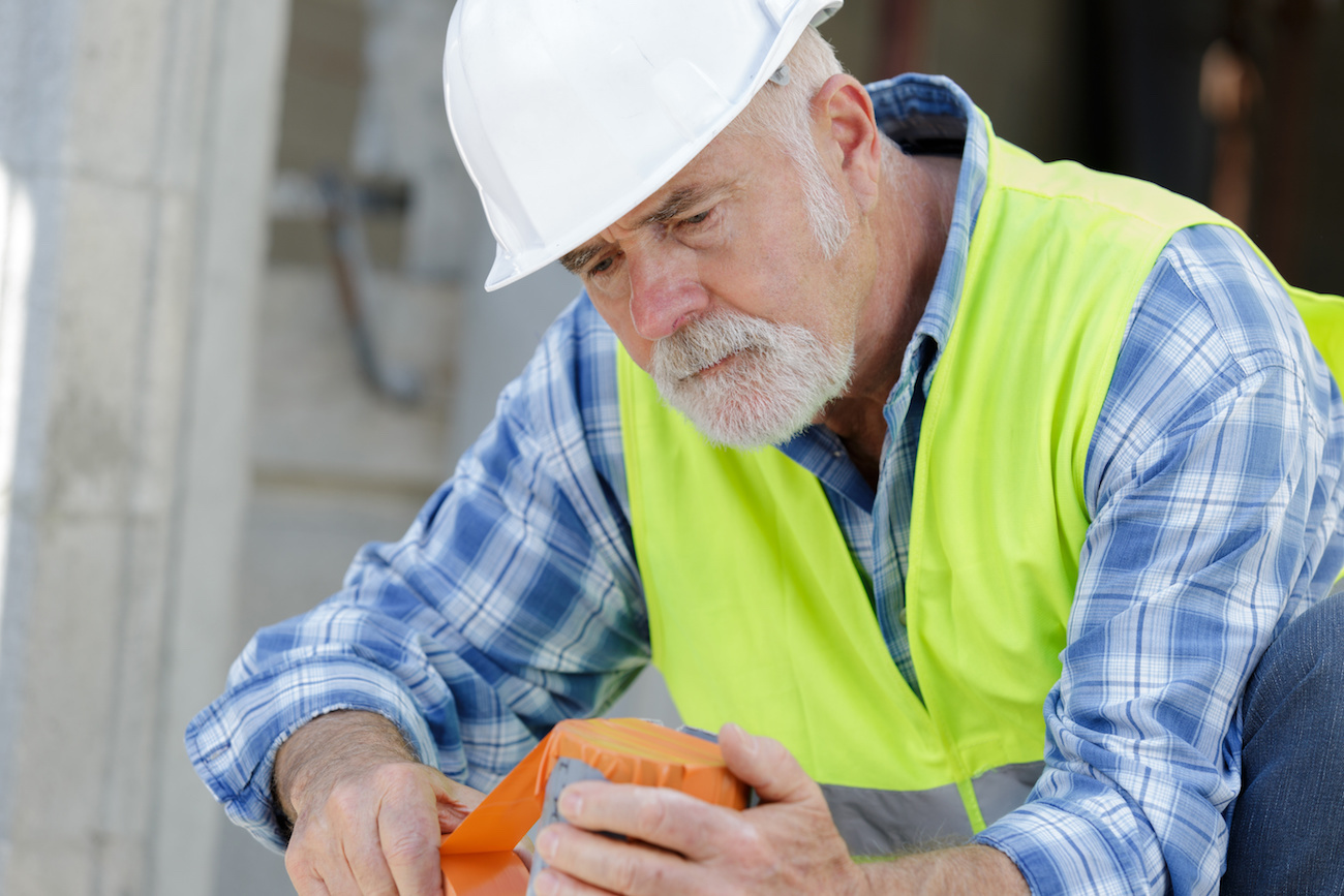 a senior worker during progress